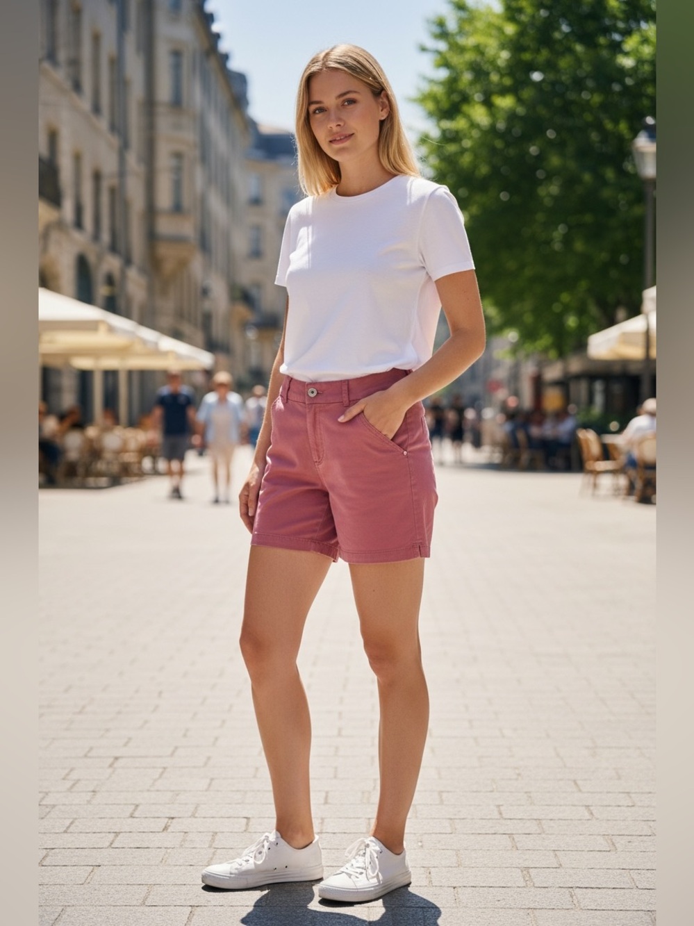 LOFT Dusty Rose Cotton Shorts